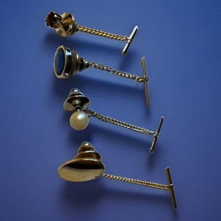 Vintage Lot Of 4 Tie Tack Pins Men’s Jewelry