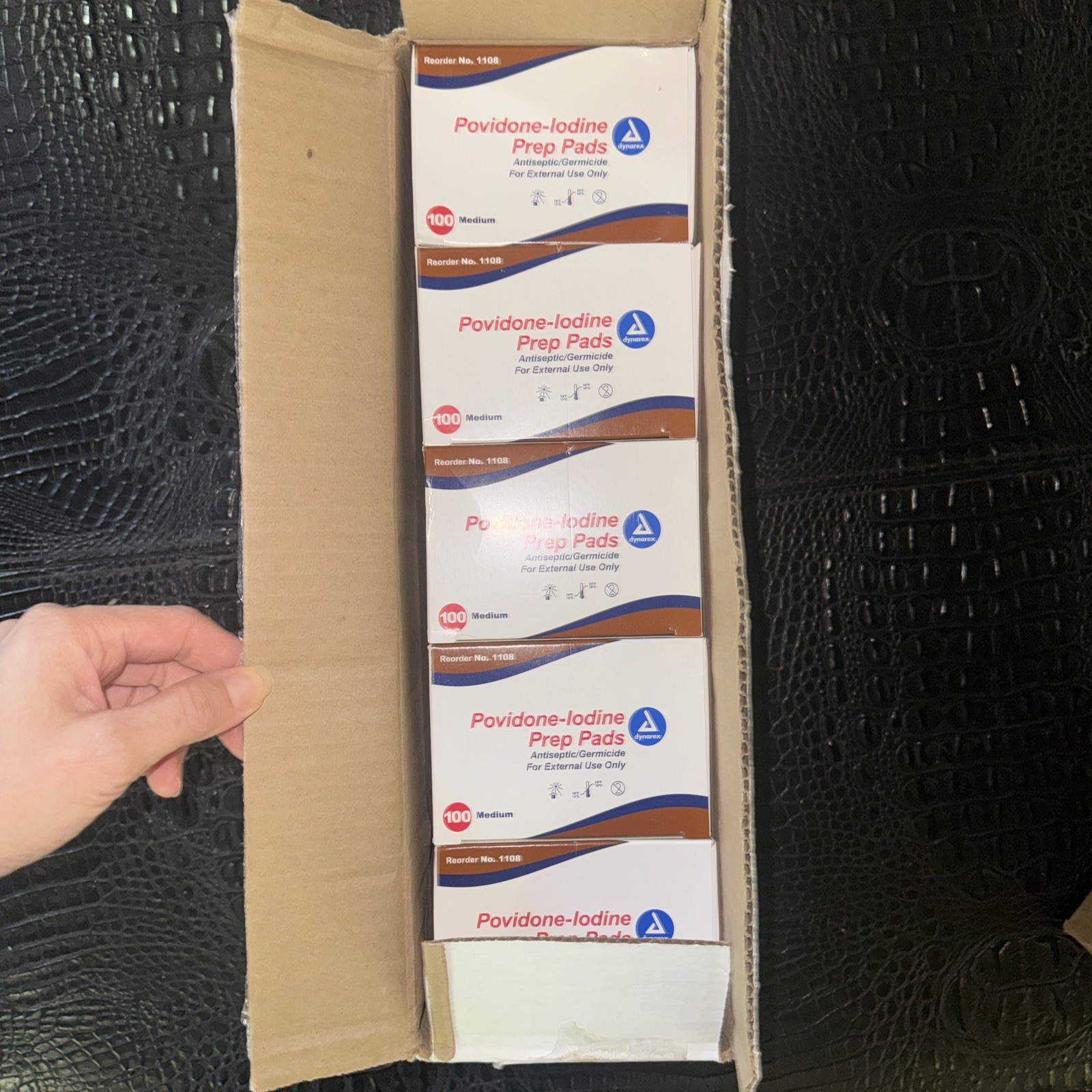 Dynarex Povidone Iodine Prep Pads, Medium Sized Pads Packaged in Individual F...