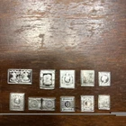 10 - .925 Sterling Silver Franklin Mint World Stamps ~ 10 grams total