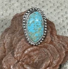 Vintage Native Sterling 925 Turquoise Cheyenne Arapaho Size 14  With Provenance