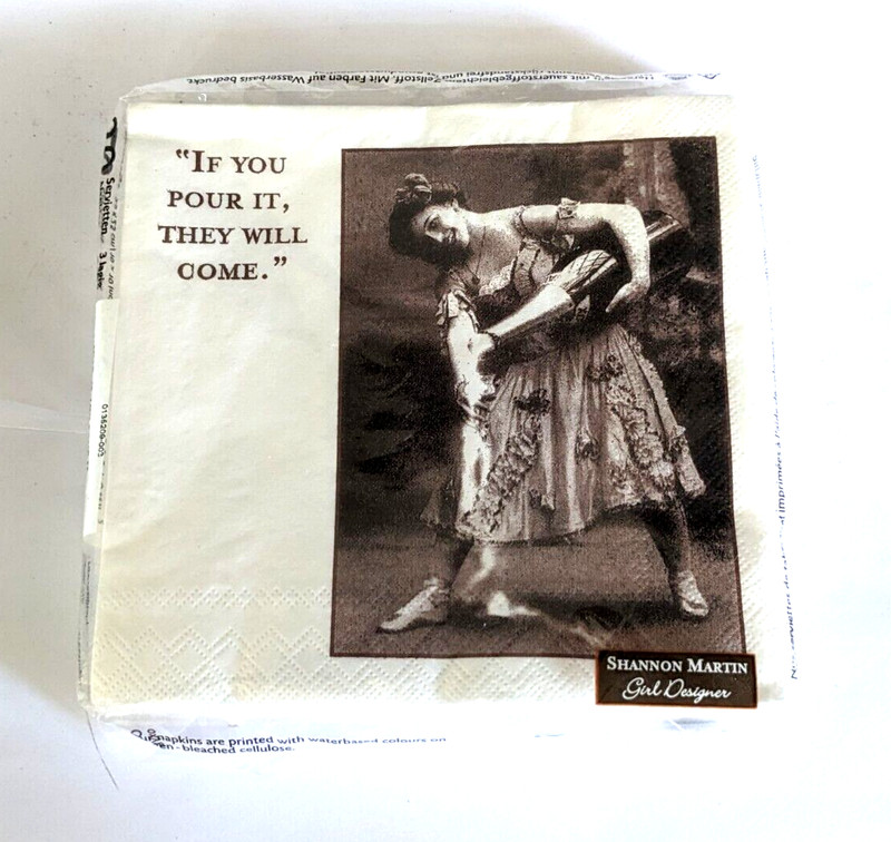 Shannon Martin Girl Designer Paper Napkins 2008 UNOPENED Package of 20