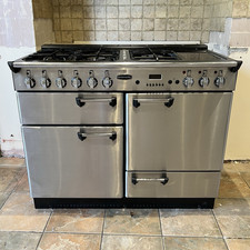 Rangemaster Dual Fuel Freestanding Stainless Steel 5 Hob 2 Oven Grill Display