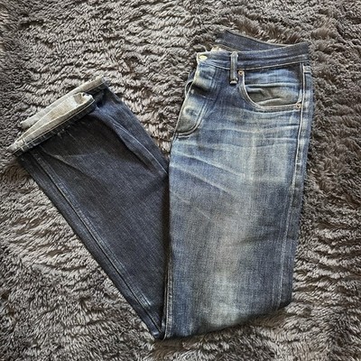Left Field NYC Selvedge Denim Blue Jeans Size 32x33 Button Fly Made USA