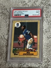 PSA 9 BASEBALL CARD 1987 TOPPS TIFFANY BO JACKSON ROOKIE KANSAS CITY ROYALS