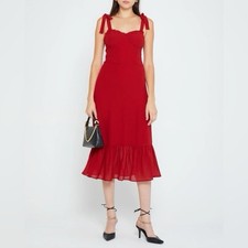 O.P.T  One Pretty Time Toile de Jouy Dress Midi Red Women's Size Medium