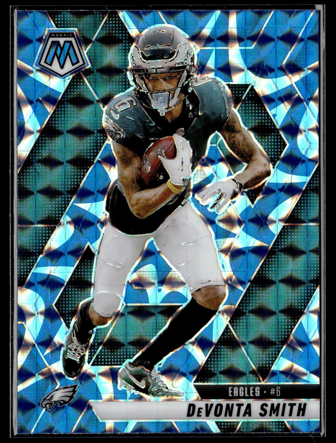 2025 Panini Mosaic #119 DeVonta Smith Mosaic Reactive Blue