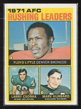 1972 Topps #1 1971 AFC Rushing Leaders - EX+ Set Break!