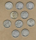 (10) 90% Silver Roosevelt and Mercury Dimes up to 1964 (C24)