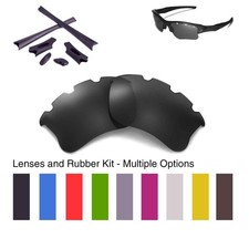 Walleva Vented Lenses and Rubber Kit for Oakley Flak Jacket XLJ-Multiple Options