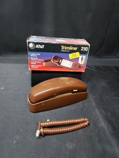 NOS Vintage AT T Trimline Model 210 Push Button Desk Wall Brown Phone Telephone
