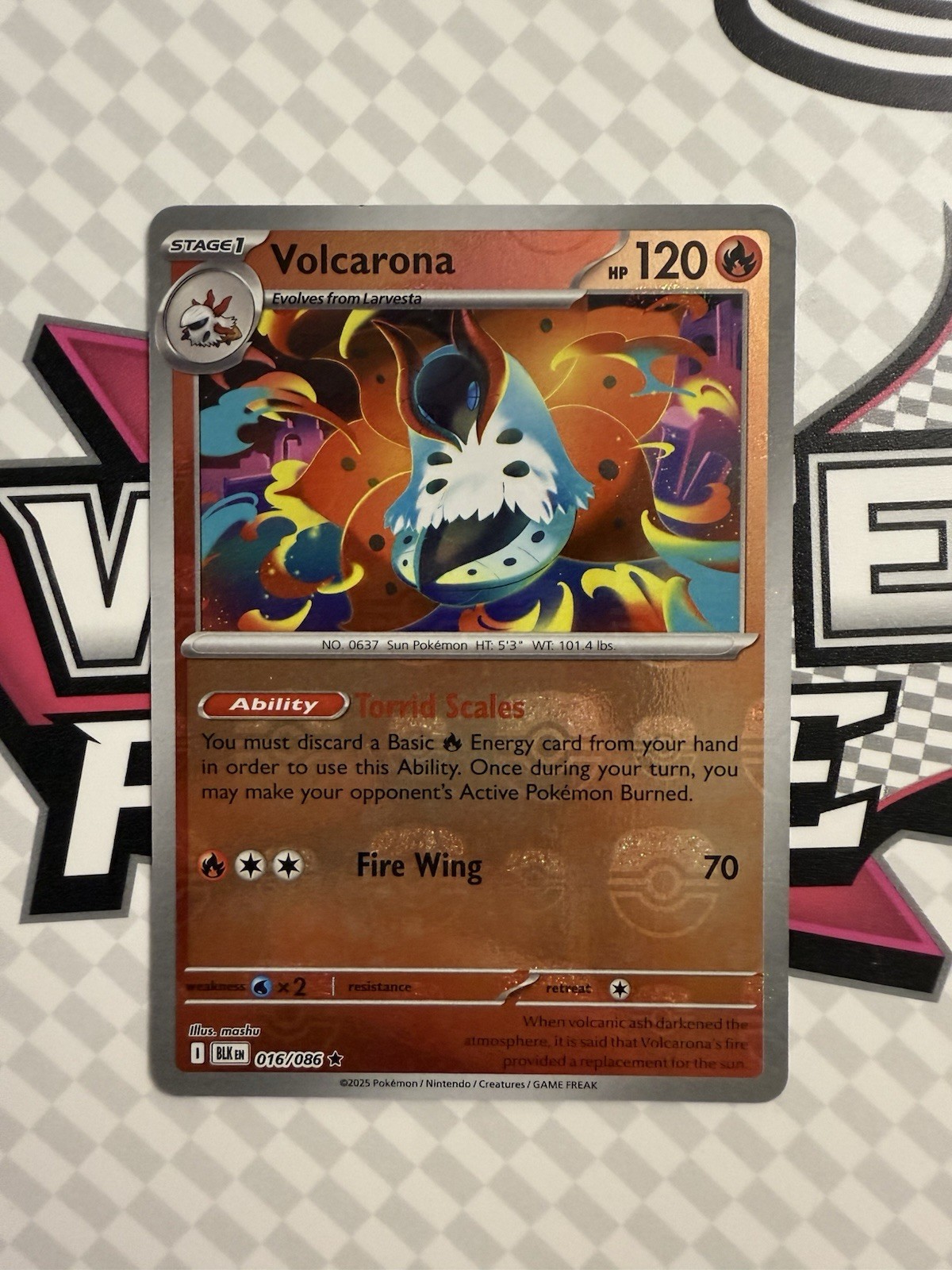 Volcarona Master Ball 016/086 Black Bolt Pokemon English NM