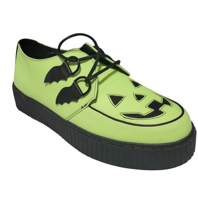 Strange Cvlt Cult YRU Krypt Jack o Lantern Green Glow Dark Platforms Women 10