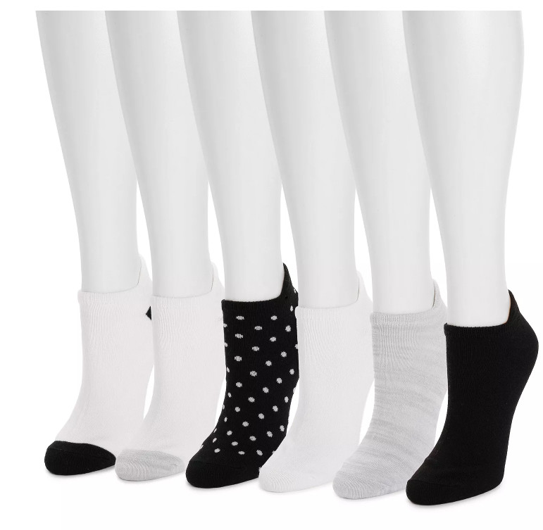 [ BIG SALE ] Women's MUK LUKS Sporty Ankle Socks 6-Pack - MDOMMENGE20