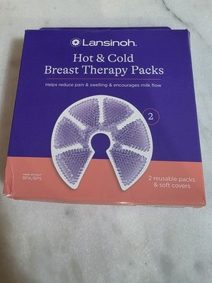 Lansinoh Breast Ice Pack 2 Gel for Surgery, Reusable Purple 