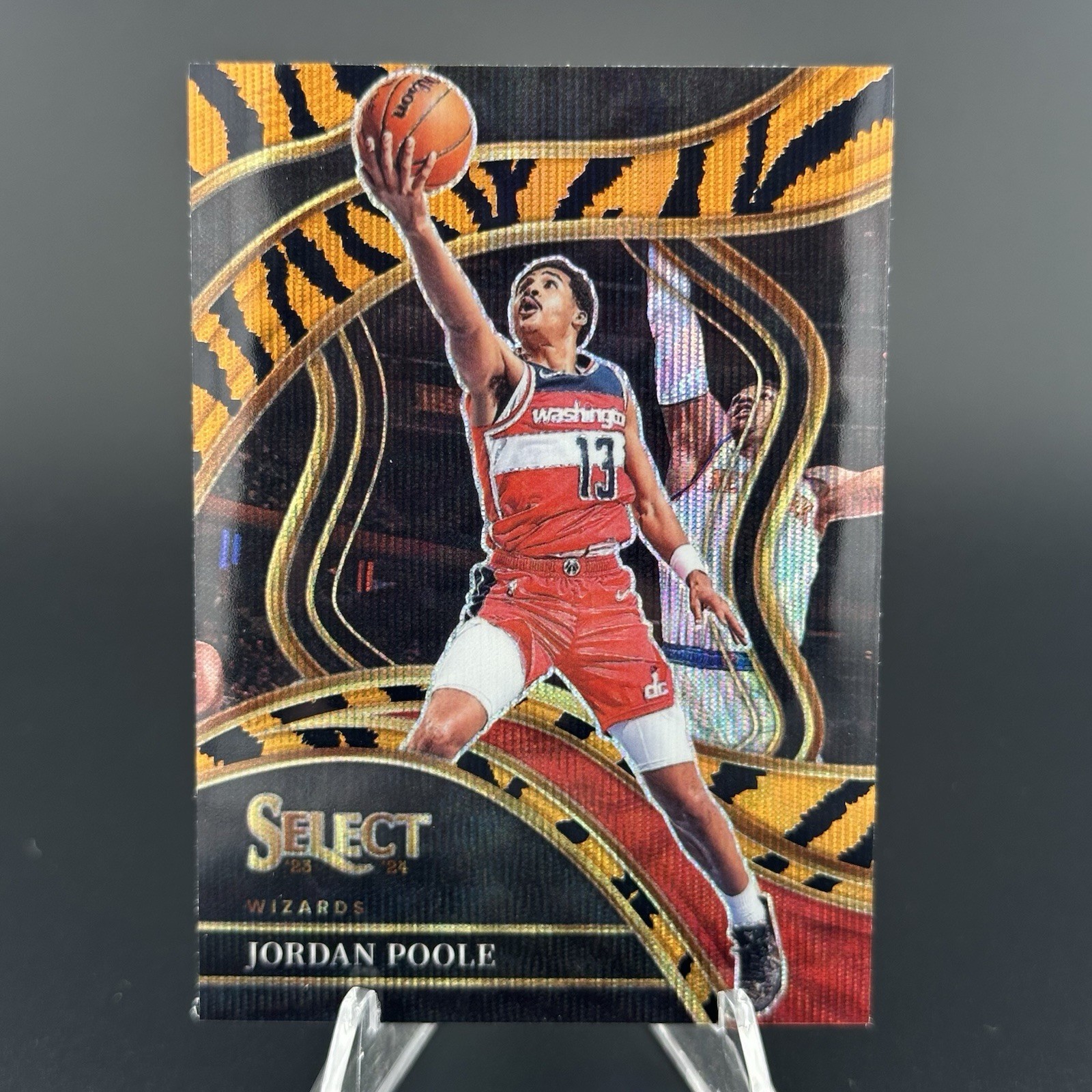Panini 2023-24 Select Jordan Poole #218 Washington Wizards Tiger Prizms