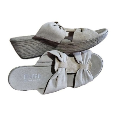 Munro American Women's Wedge Sandals with Bow Detail