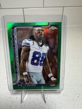 Topps 2025 Chrome CeeDee Lamb Image Variation Green /99 Football Card