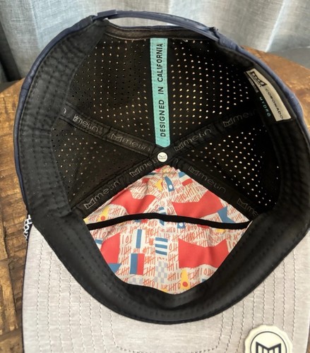 Melin Coronado Hydro Hat Anchored In Quality Navy Blue Open Sea Adjust Snapback - Picture 9 of 22