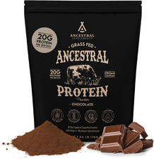 Ancestral Supplements Grass Fed Protein Powder, Chocolate Beef Bone Broth 1.64LB