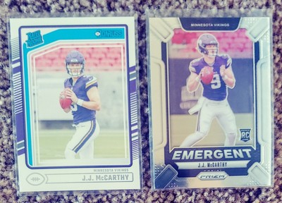 JJ McCarthy Rookie Football Card Lot Of 2 Donruss Prizm
