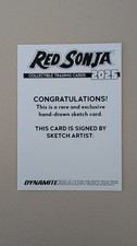 Dynamite Red Sonja 2025 Edition Exclusive Trading Card Blank Sketch Card Rare