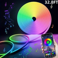 16.432.8ft Neon Rope Lights Appremote Control Music Sync For Bedroom Led Strip