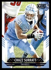 2021 Panini Score Chazz Surratt #356 North Carolina Tar Heels NFL Rookie RC