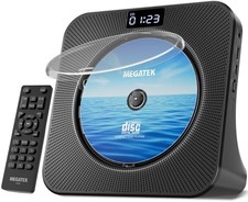 Portable CD Player Bluetooth for Home, Desktop CD Player with Stereo Black