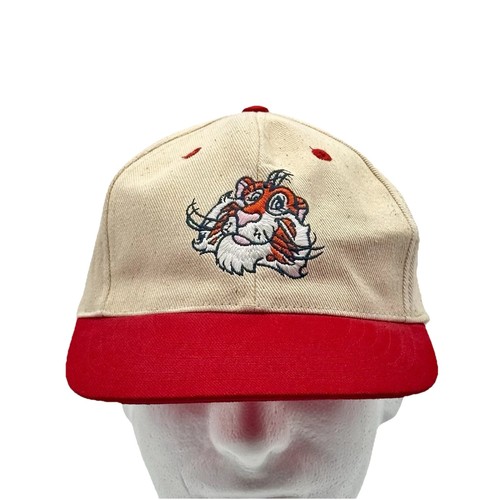 Vintage Exxon Rely On The Tiger Snapback Hat Cap Dual Tone Gas Station Wear