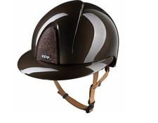 KEP Italia Reithelm Smart NOVA Polish2 brown Kinnriemen beige