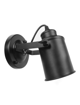 Industrial Track Lighting Ceiling Spotlight, Matt Black Vintage Wall Mount Li...