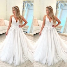 Boho Wedding Dresses Spaghetti Straps Lace Appliques A Line Beach Bridal Gowns