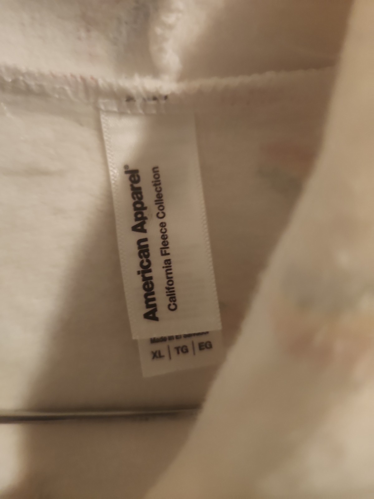 American Apparel Hoodie F497 XLarge White Rainbows Full Zip  EUC #pride image 3
