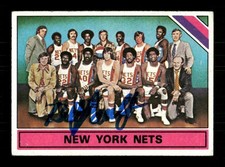1975-76 Topps ABA Nets team card #325 Billy Paultz signed autograph BXCP72