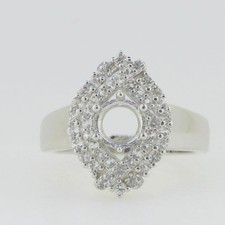 925 Sterling Silver Women s Engagement Ring Setting Round 6mm Semi-Mount