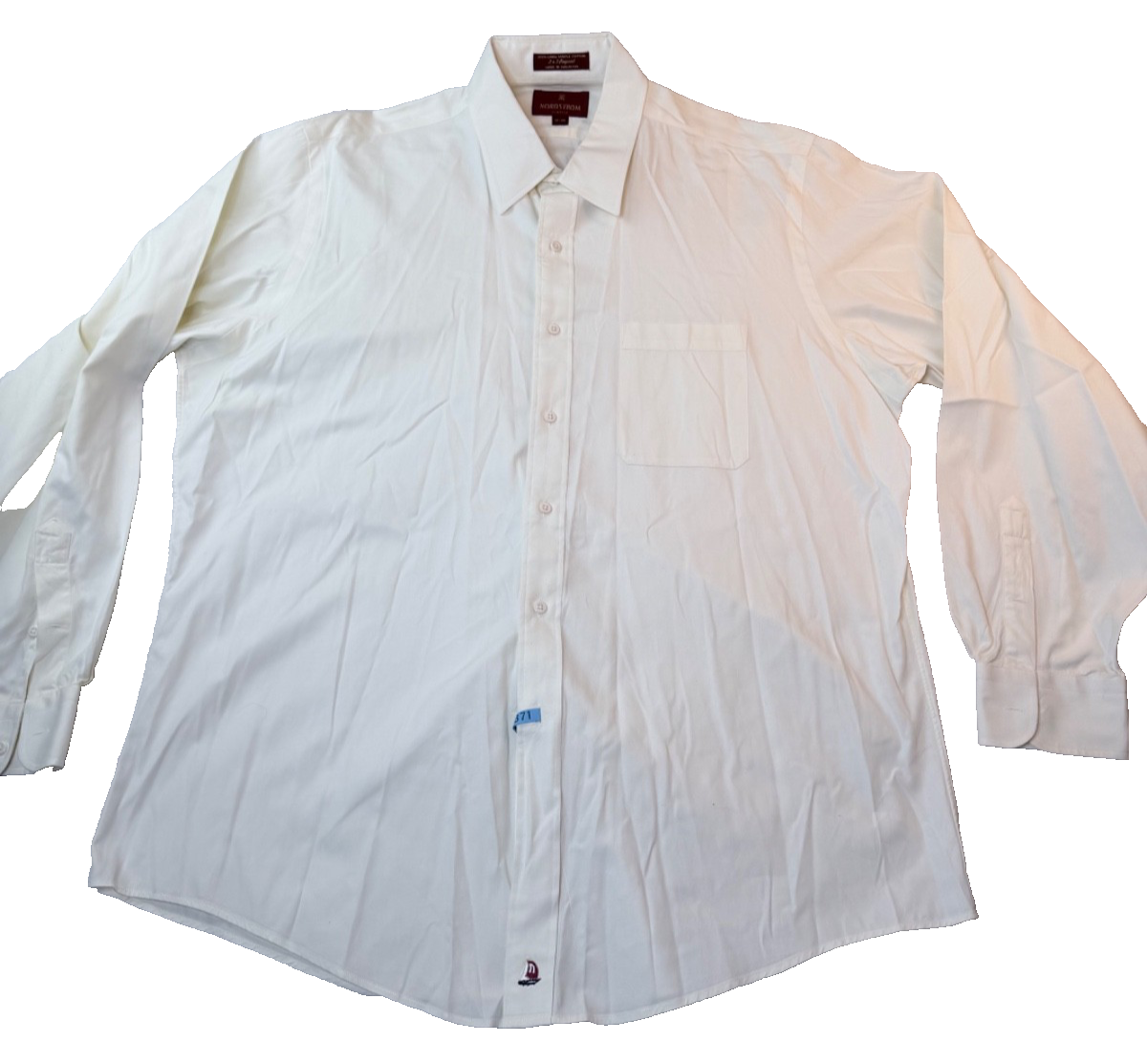 Nordstrom Classic 17 35 Ivory Off White Dress Shirt Long Staple Cotton |  eBay