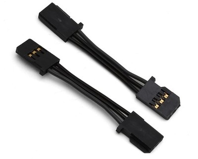 Futaba 55mm FF-GBB Heavy Duty Gyro Extension Cords (2) (Black) [FUTUBC0092]