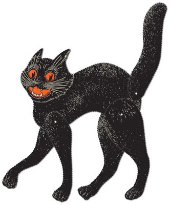 Vintage Halloween Jointed Scratch Cat of Size 20½'' - Beistle