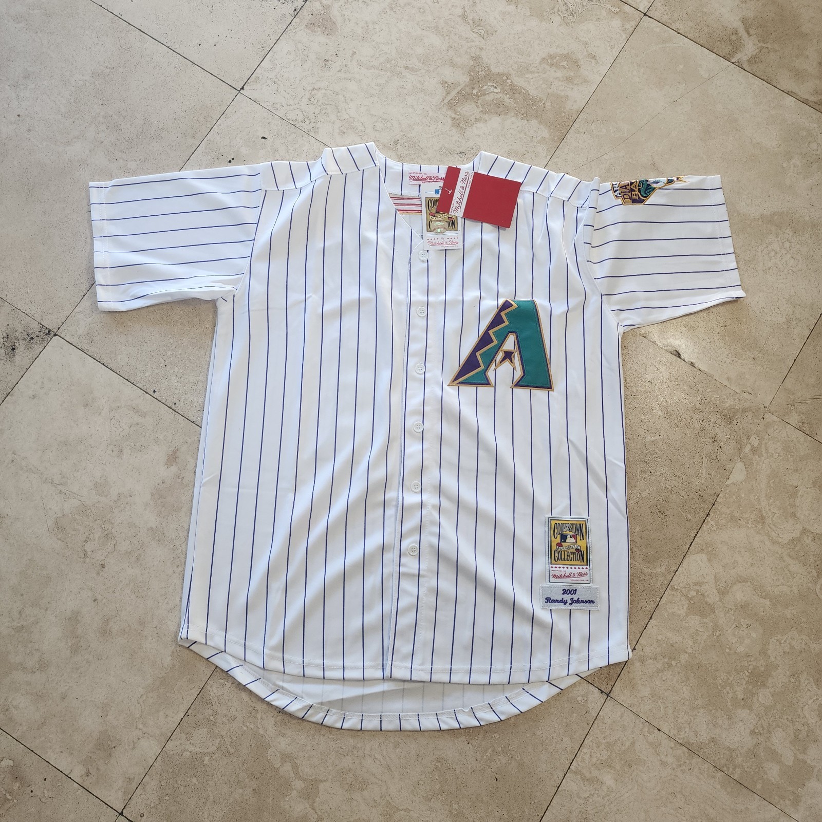 Randy Johnson 2001 Arizona Diamondbacks Men's Alt Ivory Throwback Jersey