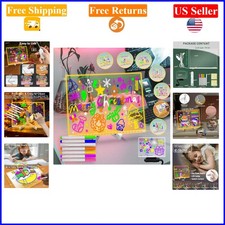 Kids Glowing LED Drawing Board 11.8x7.9in Dimmable Plastic Whiteboard