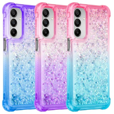Für Samsung A56/A16/S25+ Ultra Hülle LIQUID Glitzer Stoßfest Glitzer Handyhülle