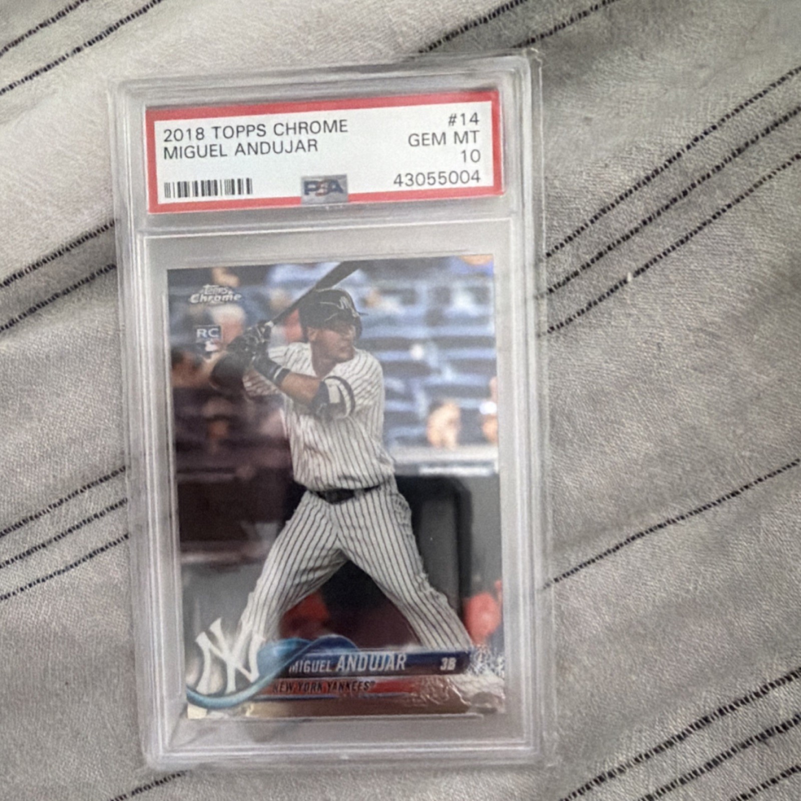 Topps Chrome 2018 #14 Miguel Andujar Rookie PSA 10 New York Yankees