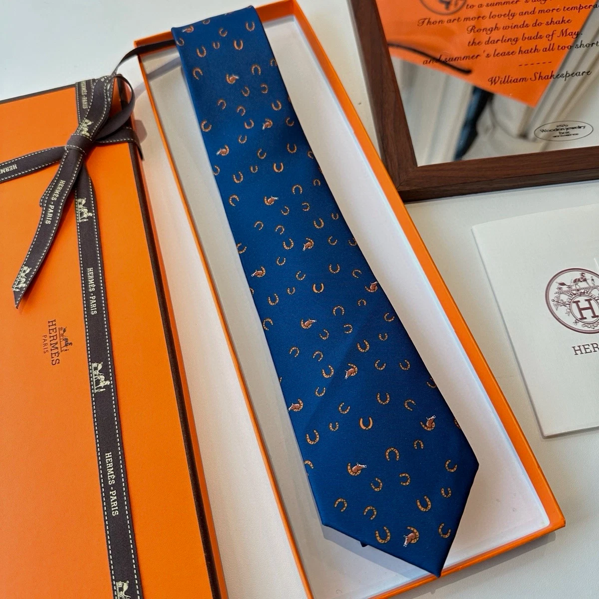 HERMÈS Blue Tie Ties for Men for sale - eBay