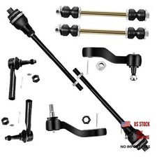 8pcs Suspension Kit Sway Bar Outer Inner Tie Rod Idler Pitman Arm 4 Grooves 8pcs Suspension Kit Sway Bar Outer Inner Tie Rod Idler Pitman Arm 4 Grooves