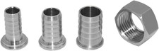 Stainless Steel Garden Hose Swivel Fitting 3/4" Barb X 3/4" GHT Female Thread...