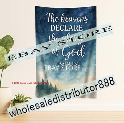 Tapestry The Heavens Declare Glory Of God Sky Hanging christian 39X59 in