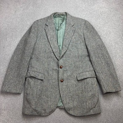 Harris Tweed Sakko Erwachsene 44R Grau Country Jagd Outdoor Web Blazer Herren*