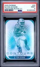 2025 PANINI PHOENIX CONTOURS BLACK 1/1 #20 DE'VON ACHANE 1/1 PSA 9