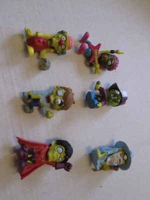 Konvolut 6 x Zombiezz Serie 1 Slashed, McBraines, Chuckless, Bill Guts