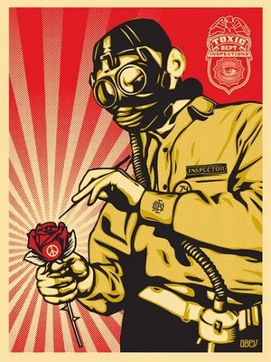 Shepard Fairey Obey Giant TOXICITY INSPECTOR (2007) Signed Numbered /300